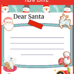 Letter To Santa Template - Print and write a letter to Santa. Letter to Santa Printable - DearCreatives.com