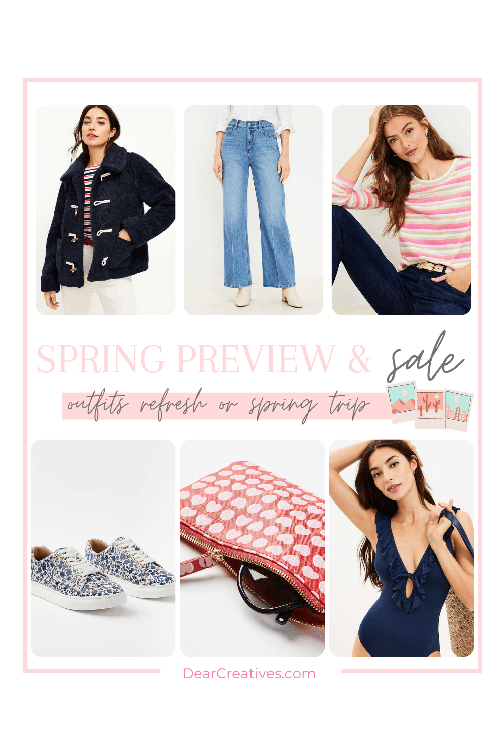 Loft - Spring Preview and SALE - outfit ideas for spring, clothing refresh or spring trip. Don't miss this sale! Find out more at DearCreatives.com