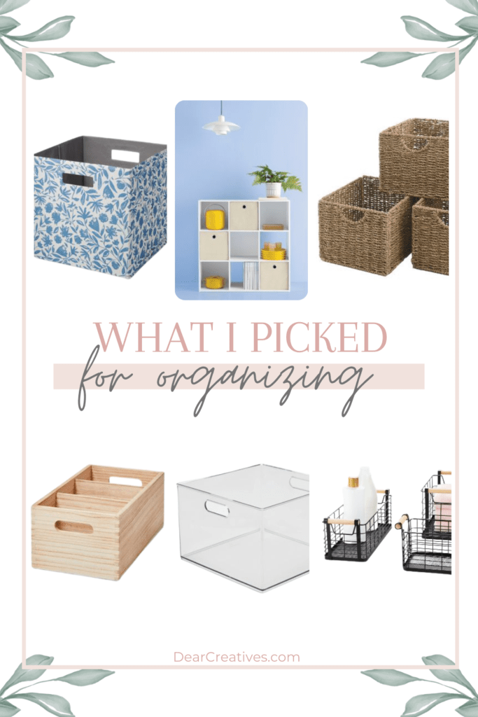 Organizing Bins and Storage Ideas - Simple tips and tricks anyone can do to keep the home organized. DearCreatives.com