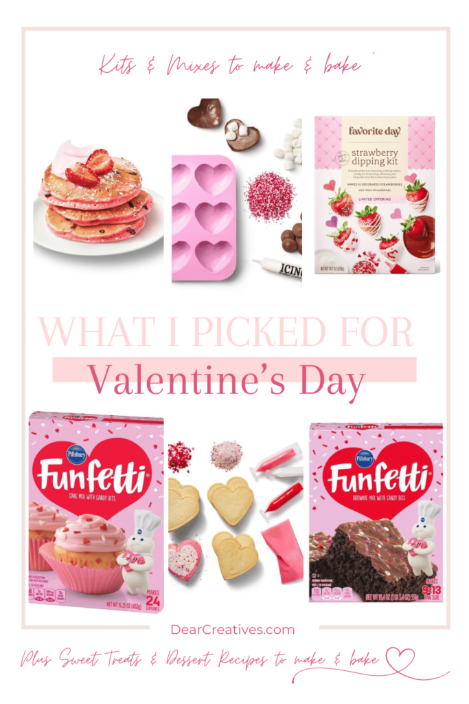 Valentine's Day Mixes and Kits to make and bake - Plus sweet treats and recipes you'll love. Find out more at DearCreatives.com