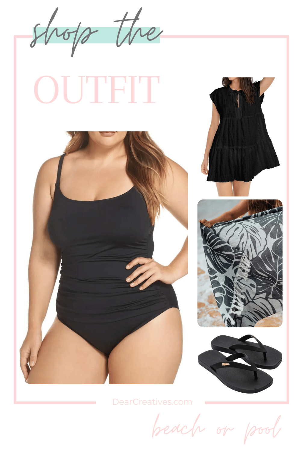 Outfit For The Beach (or pool) - See this plus more travel outfit ideas for women - DearCreatives.com