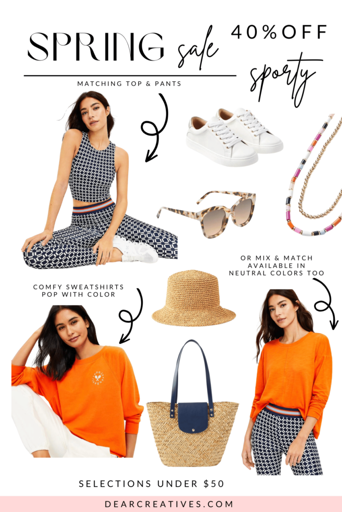 Spring Outfit ideas - sporty and trendy ideas for what to wear this spring. - Plus sales happening now! DearCreatives.com