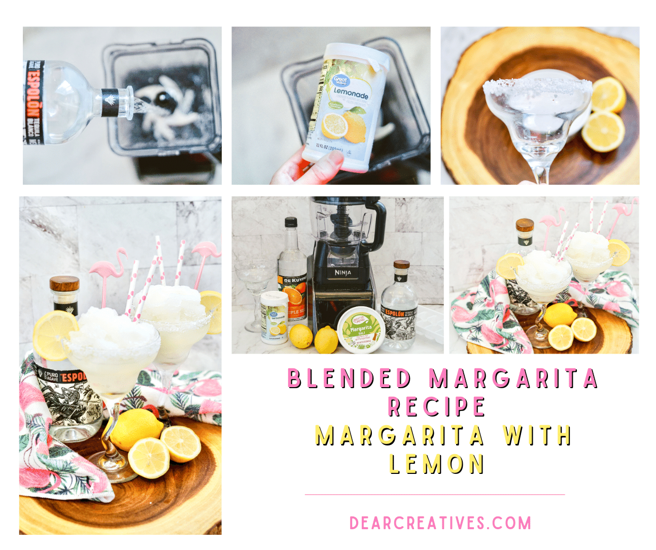 Margarita With Lemon Blended Margarita Recipe Dear Creatives