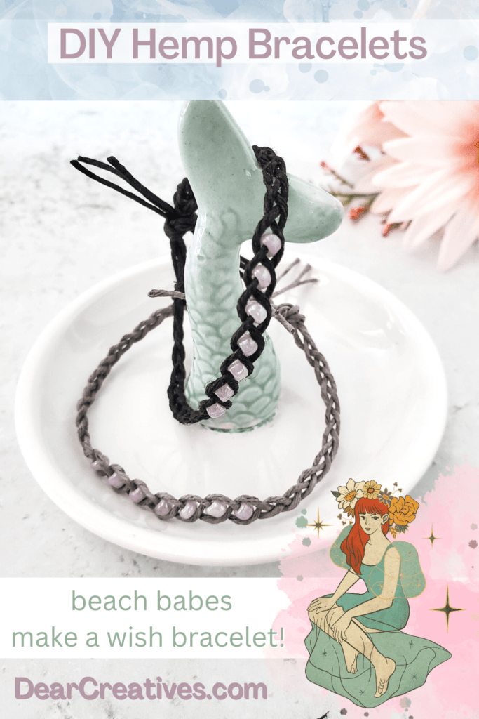 DIY Bracelet With Beads - Hemp Wish Bracelet - Dear Creatives