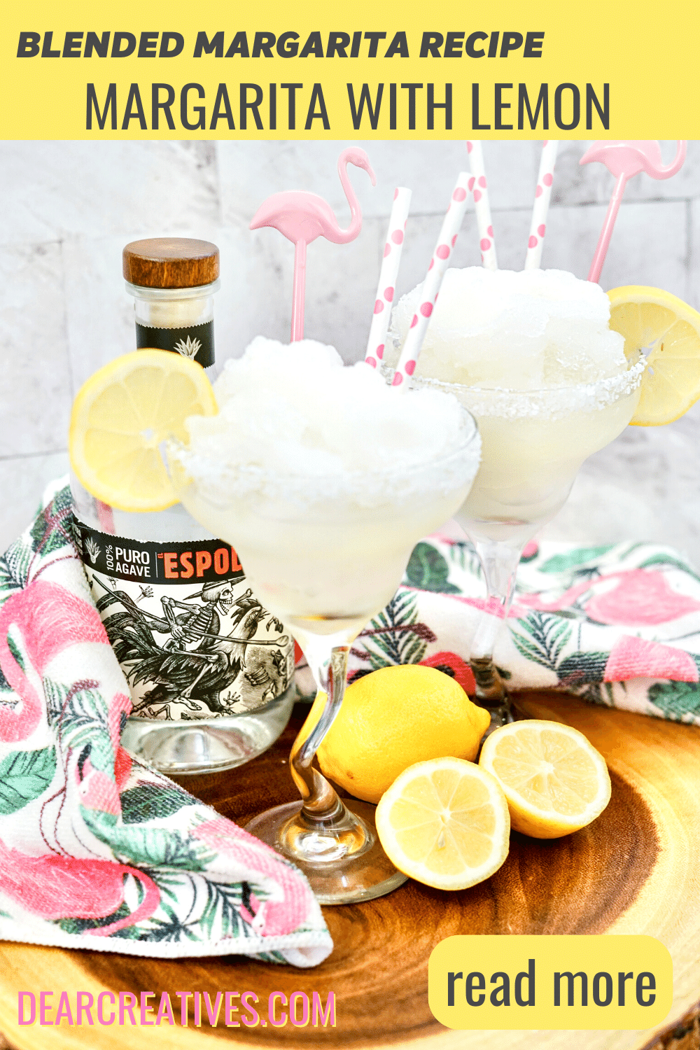 Margarita With Lemon Blended Margarita Recipe Dear Creatives