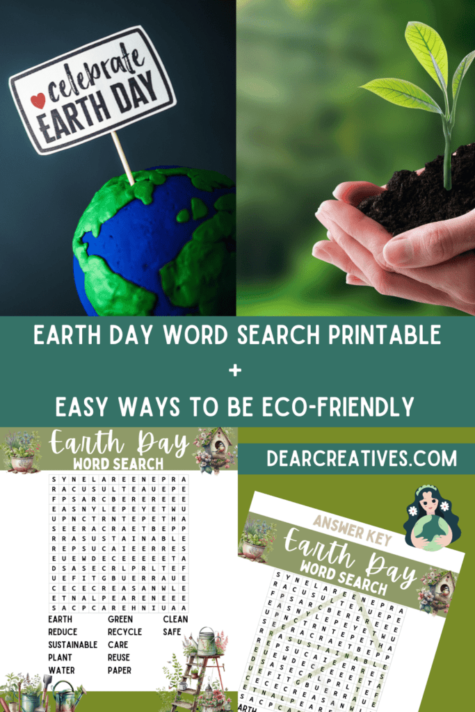 Earth Day Word Search Printable + Easy Ways To be Eco-friendly - DearCreatives.com