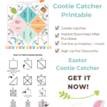 Printable Easter Cootie Catcher + How To Fold A Cootie Catcher - ©2023 DearCreatives.com