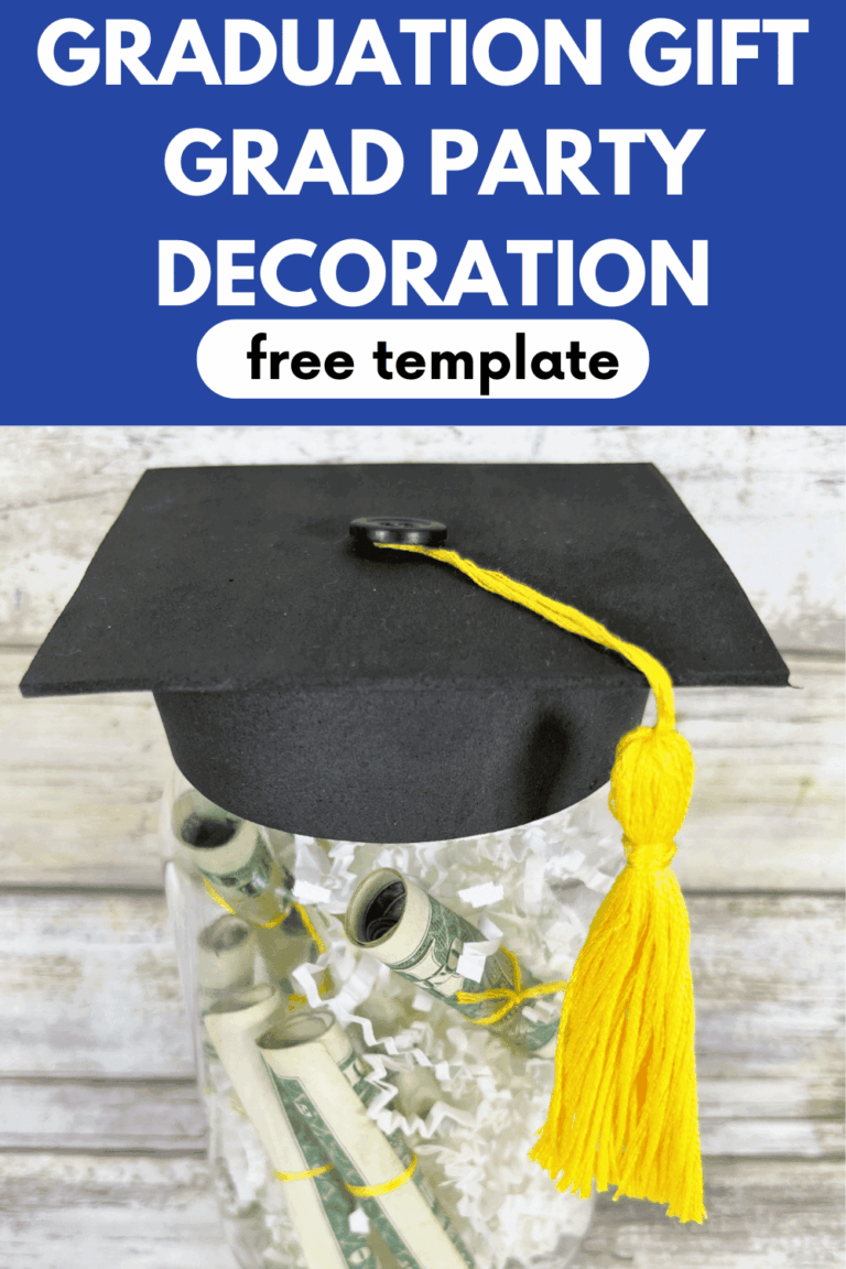 Are you looking for graduation gift ideas? Or ideas for graduation party decorations? DIY graduation cap mason jar craft is perfect to use for a graduation gift, decoration for a graduation party, graduation party favors, or as part of the graduation decor or centerpieces. They are easy to make! Get the Free Template and Directions at DearCreatives.com