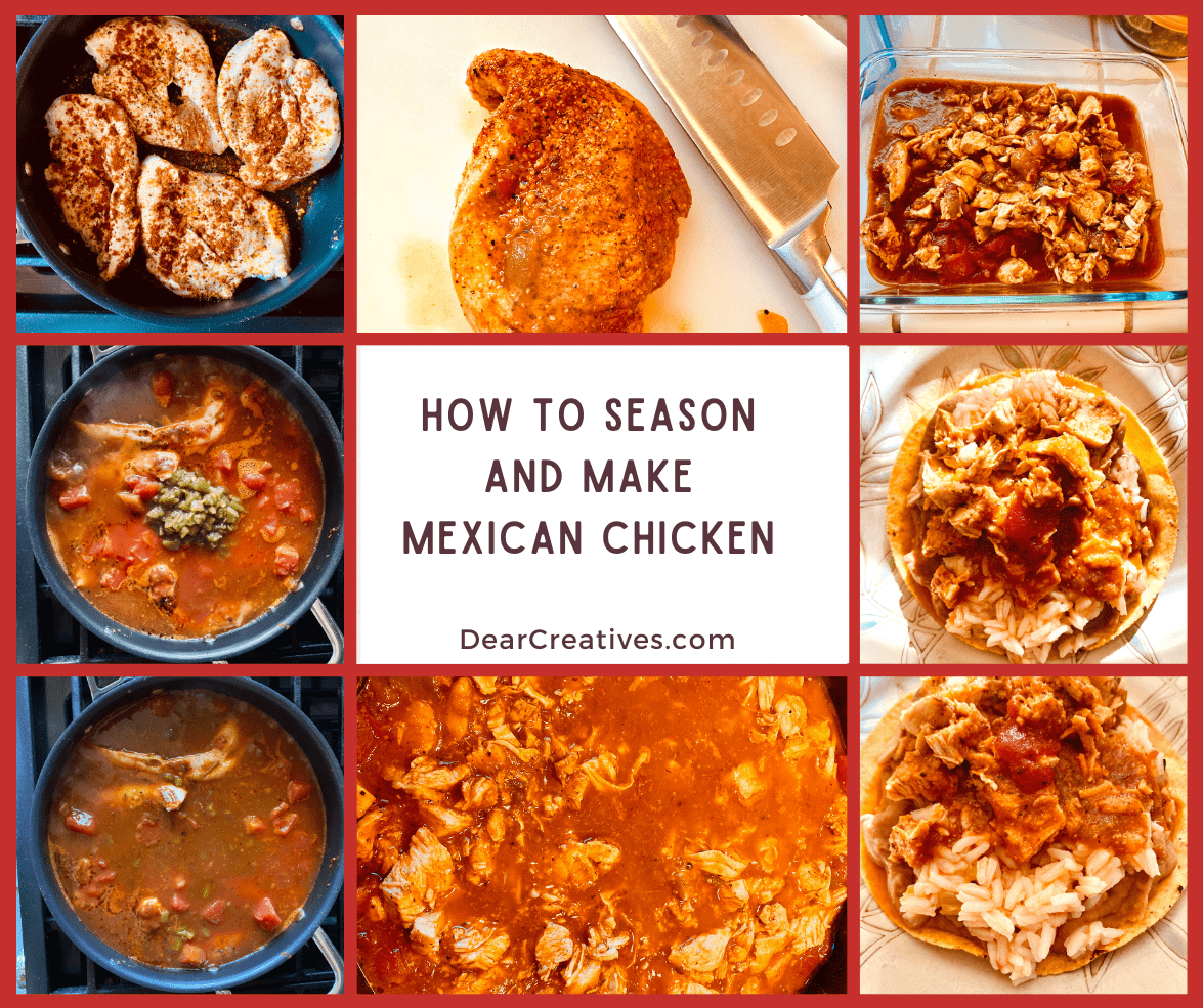 Mexican Chicken Cooked On The Stove-top. How to season and make Mexican chicken - DearCreatives.com
