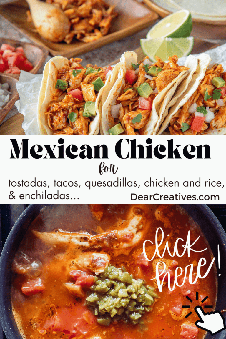 Mexican Chicken On The Stove-Top + Chicken Tostadas