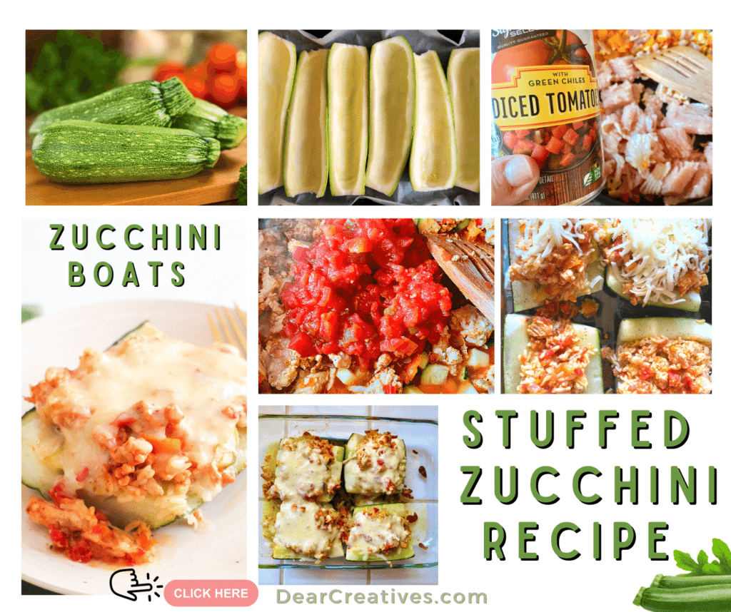 How to make stuffed zucchini - zucchini boats - DearCreatives.com