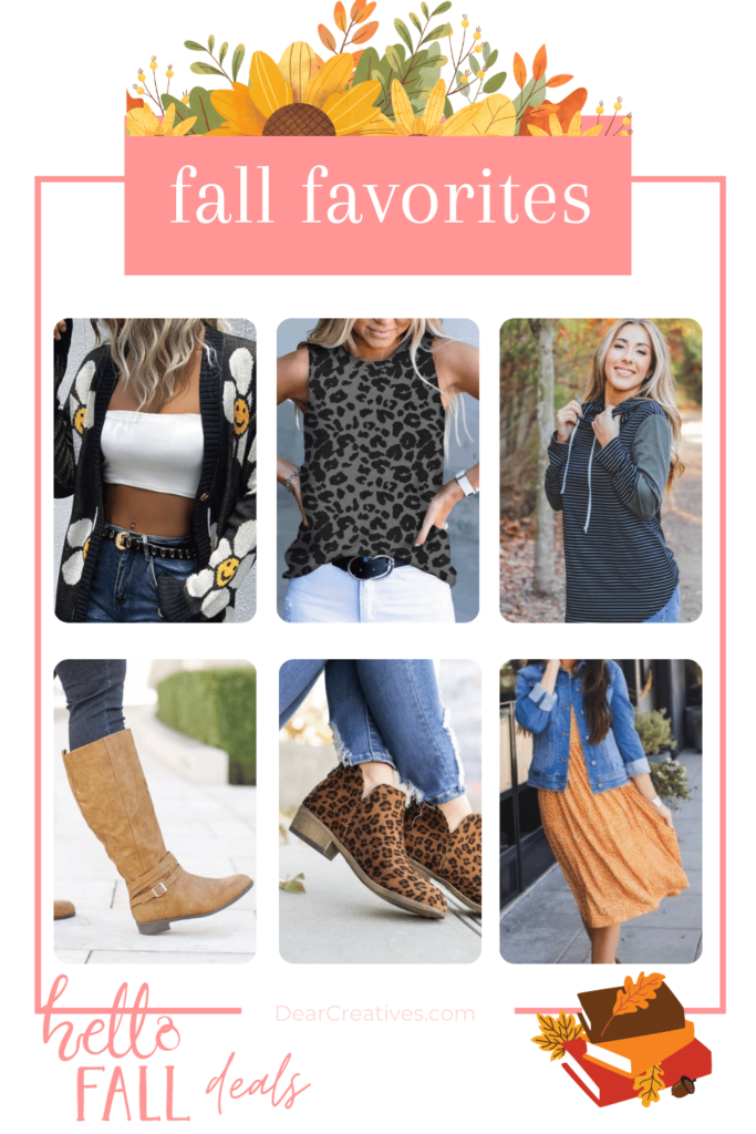 Favorite fall finds - include things for her and the family. Stock up with these deals starting on Labor Day! Find out more DearCreatives.com