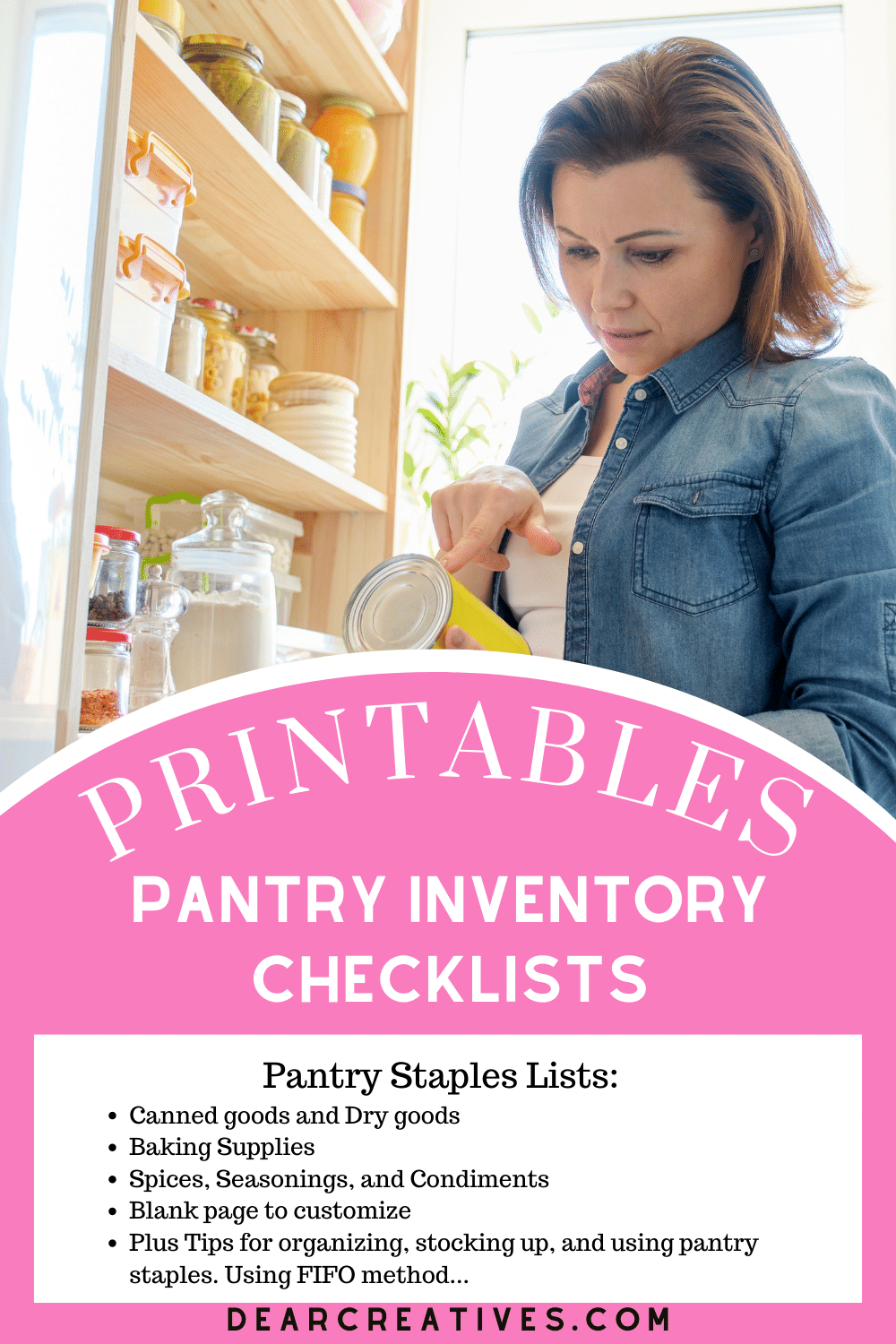 Pantry Staples List + Printable Pantry Checklists Dear Creatives