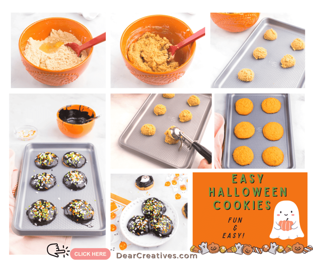 Halloween Cookies Decorating Kit Coloring Gift For Kids Food, 4 Jumbo  Cookies + 3 Edible Markers, Individually Wrapped