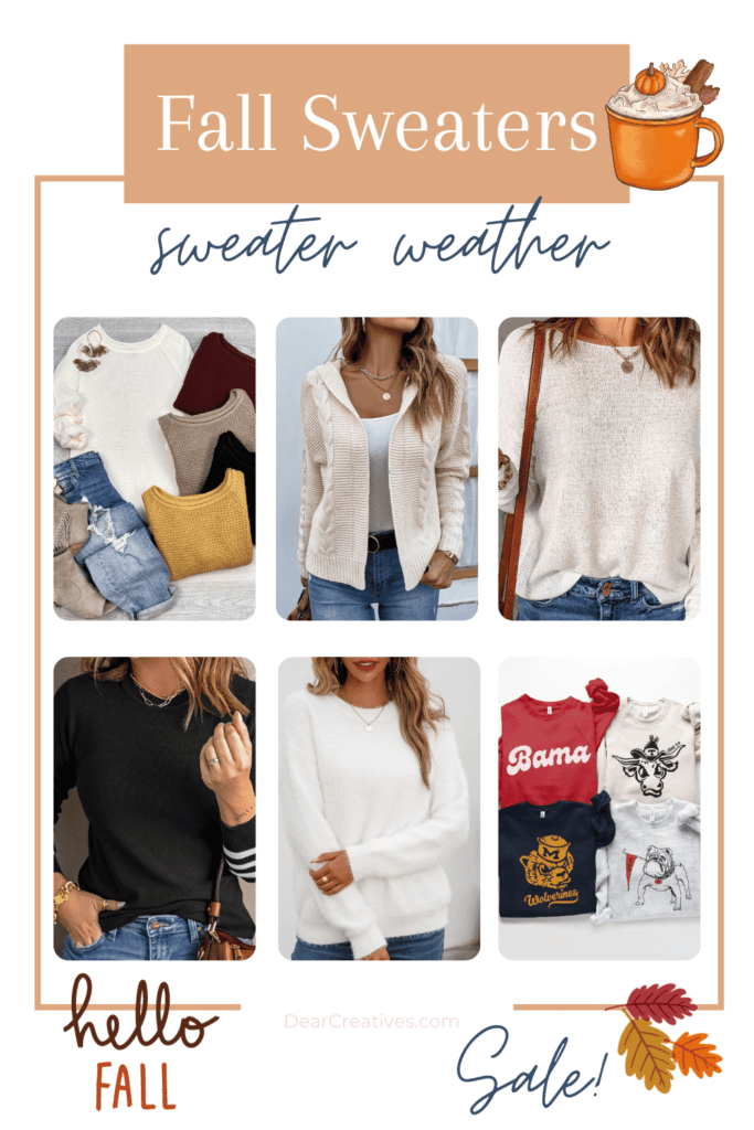 Fall Finds - Fashion Friday deals on sweaters for fall and winter. Find out more about these deals and more! DearCreatives.com