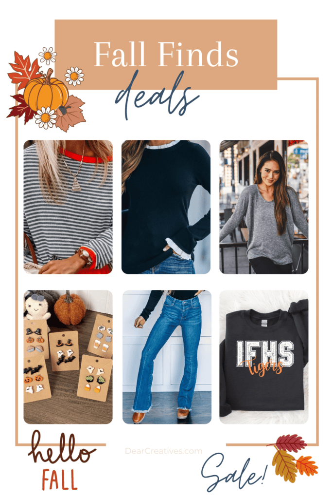 Fall finds - Shop these deals and more! Cute things for fall for the entire family or yourself! DearCreatives.com