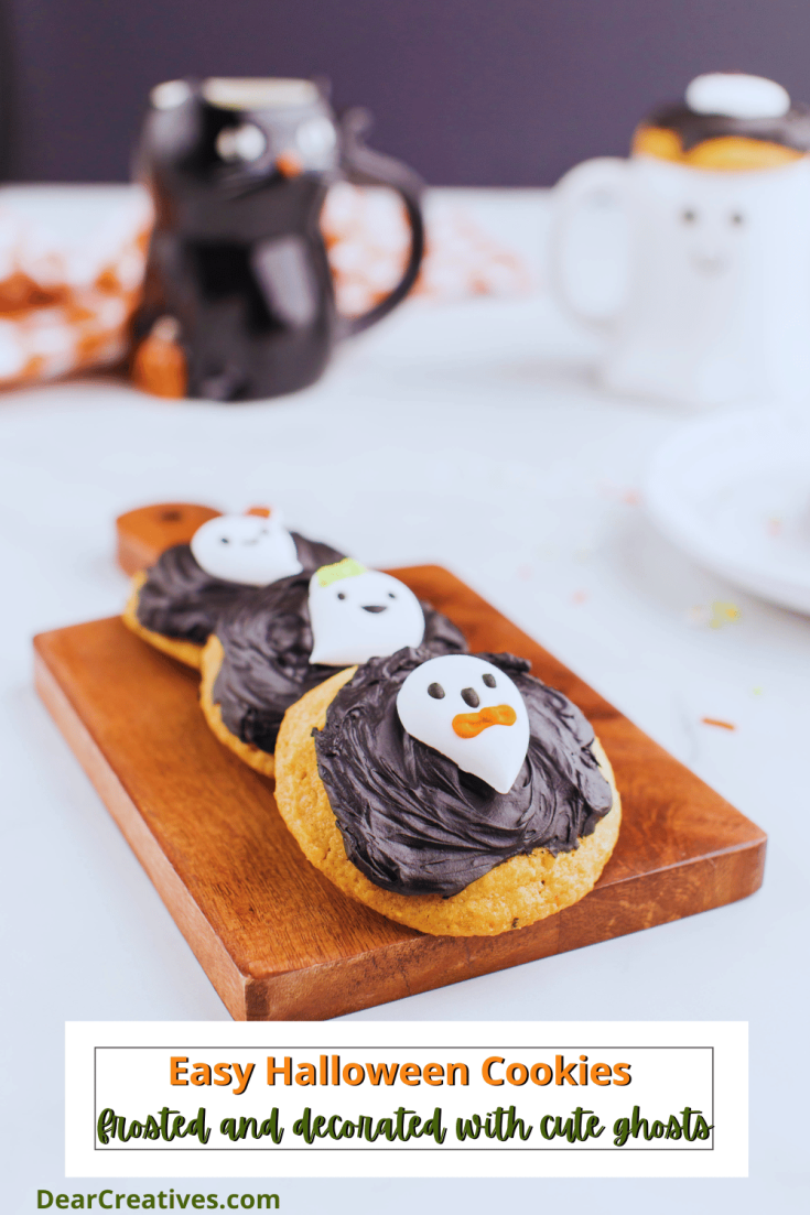 Two easy ways to decorate cookies for Halloween. Frosted and dipped in chocolate then... DearCreatives.com You'll love it!