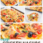 Chicken Nachos Recipe - Shredded Chicken Nachos baked on a sheet pan. Easily adapted and so tasty. Great for a dinner, party, game day, or an appetizer... DearCreatives.com