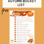 Printable Autumn Bucket List - A list of ideas for autumn and Thanksgiving. Grab this free printable and see all the other printables. You will love them! DearCreatives.com