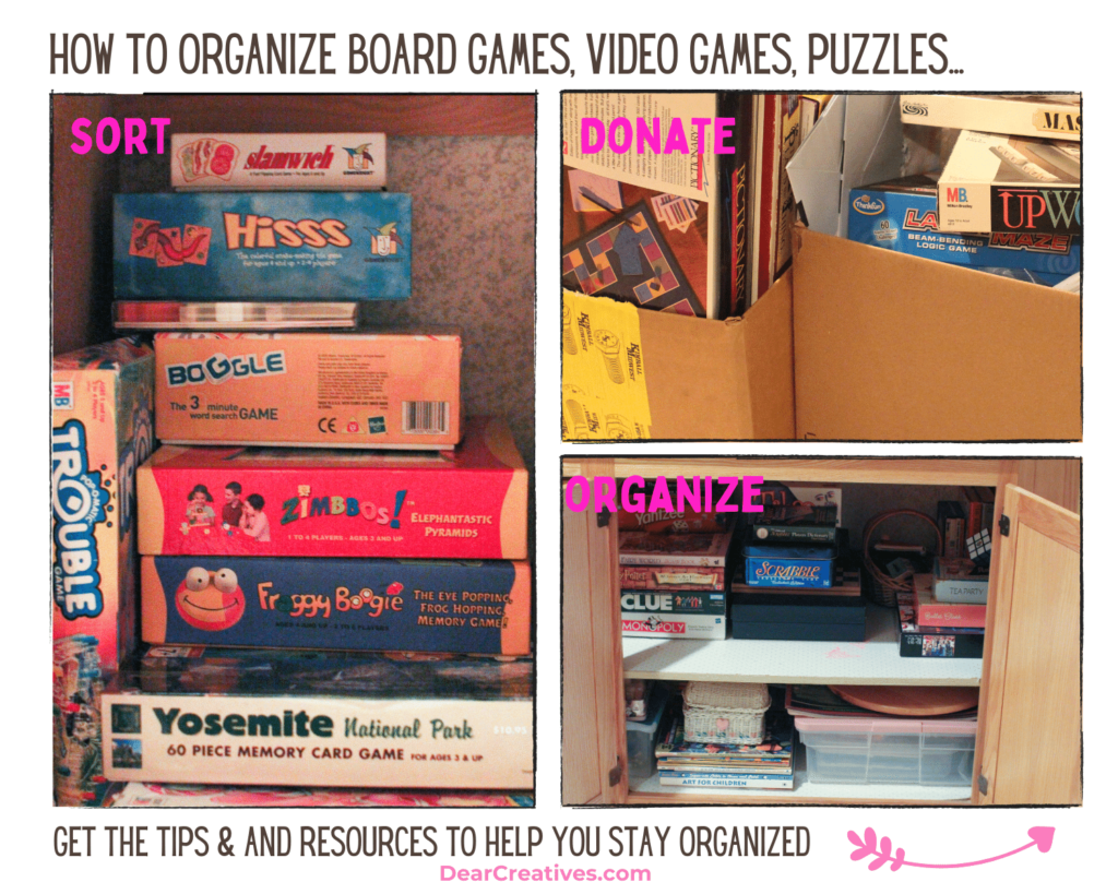 How To Organize Board Games and Video Games - Dear Creatives