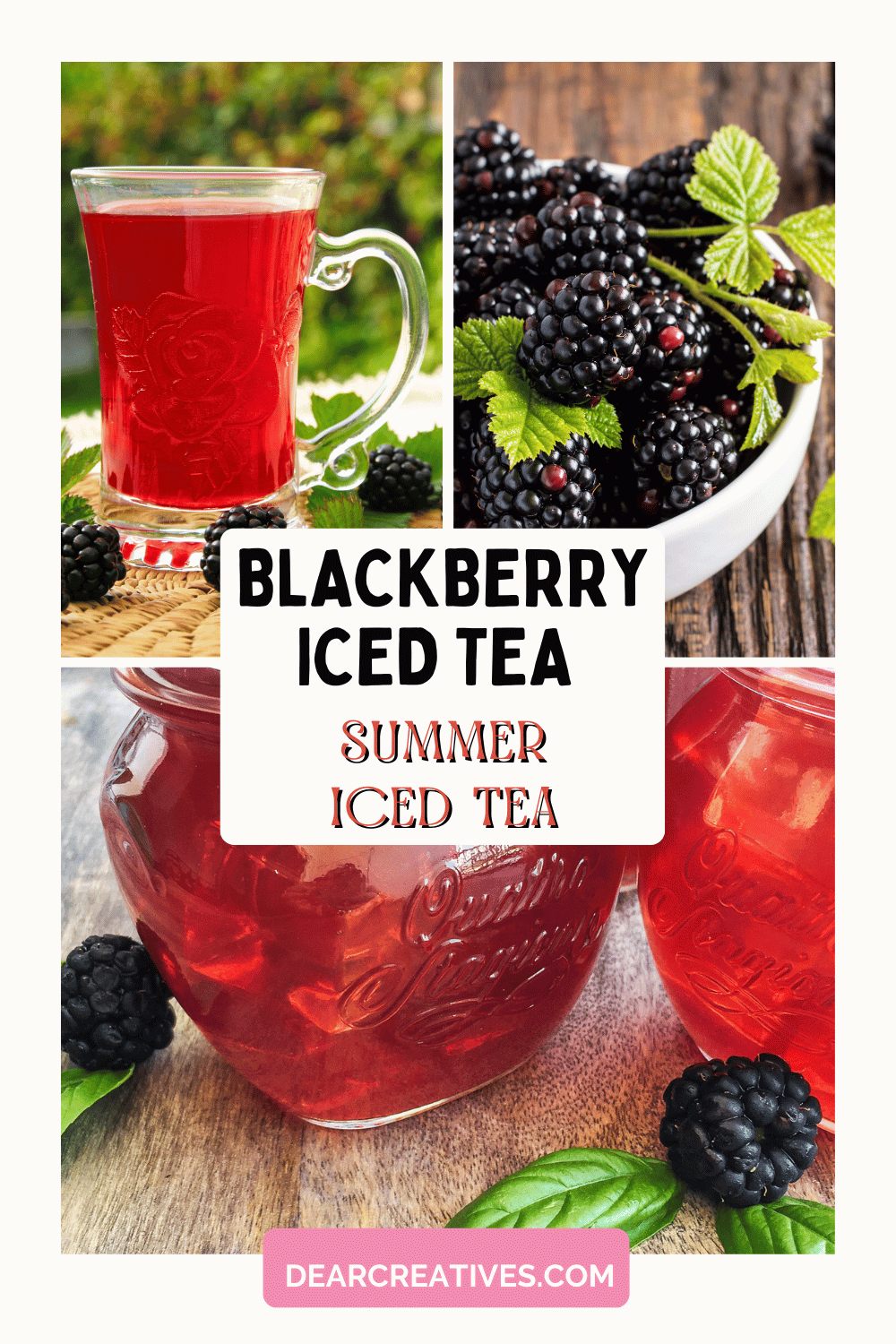 Blackberry Iced Tea (Instant Pot) Easy to make homemade iced tea with blackberries, and sweetened with a blackberry simple syrup... DearCreatives.com
