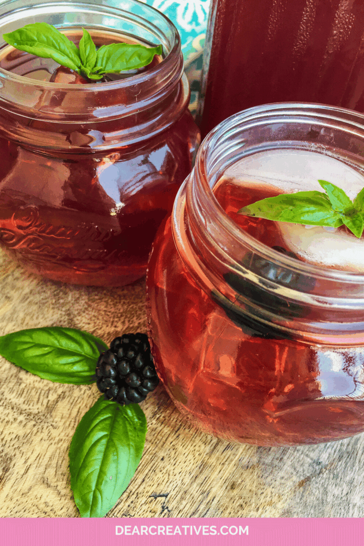 Blackberry Iced Tea (Instant Pot) Easy to make homemade iced tea with blackberries, and sweetened with a blackberry simple syrup... DearCreatives.com
