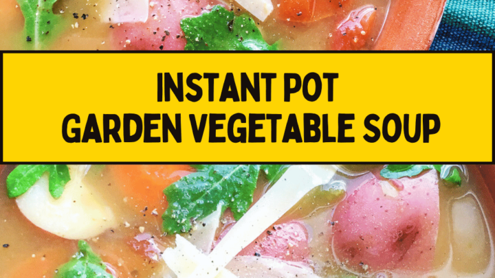 Garden Vegetable Soup made in the Instant Pot - An easy, quick vegetable soup recipe made with fresh vegetables and herbs. DearCreatives.com