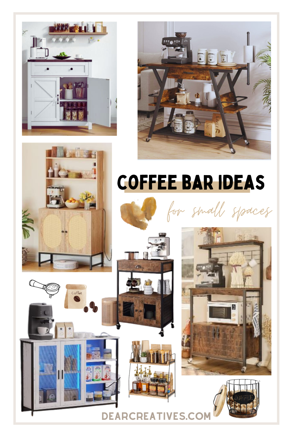 Coffee Bar Ideas For Small Spaces Dear Creatives