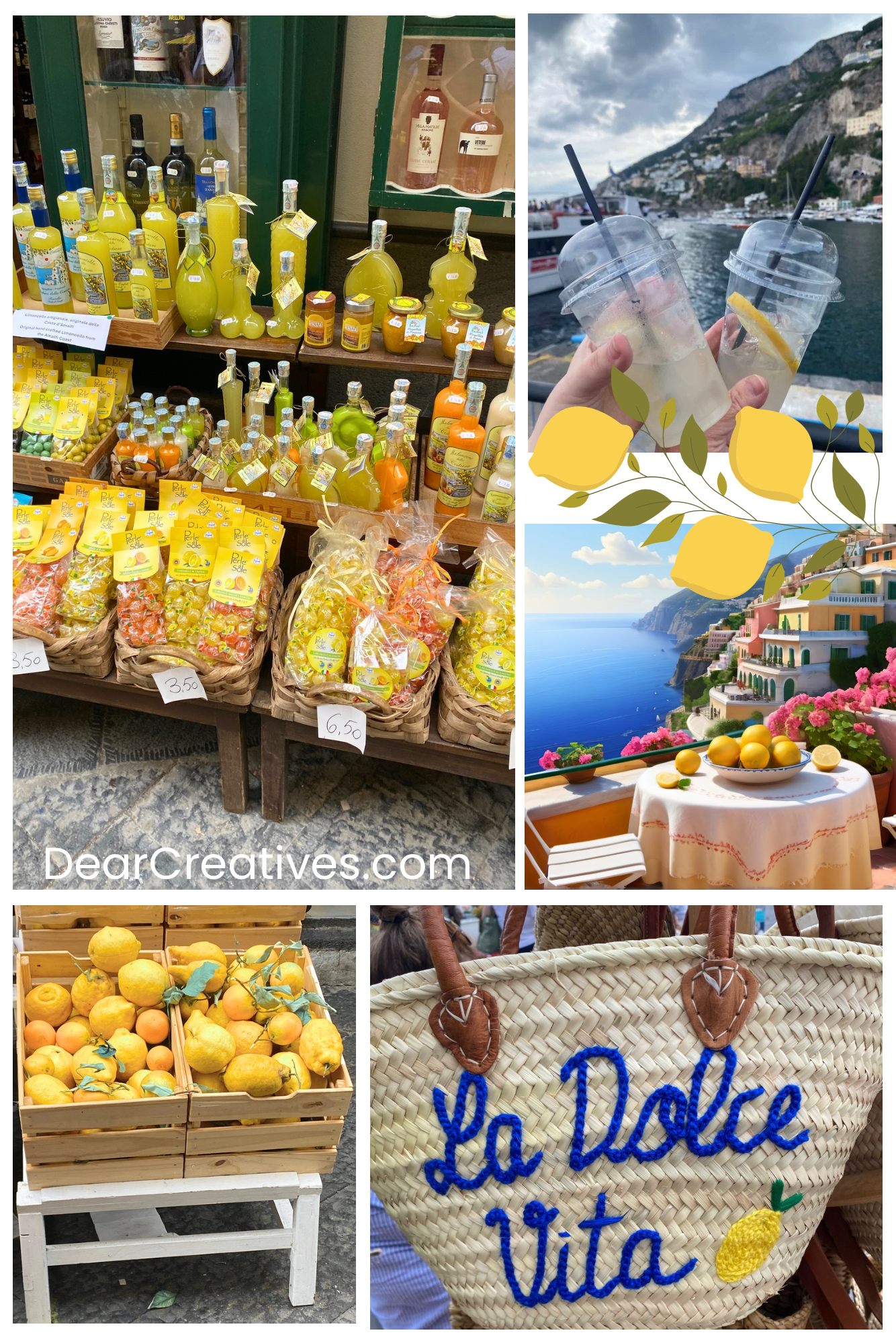 Solarno Italy: Lemons, limoncello, la dolce vita, lemon spritz… lemon home decor inspiration. DearCreatives.com