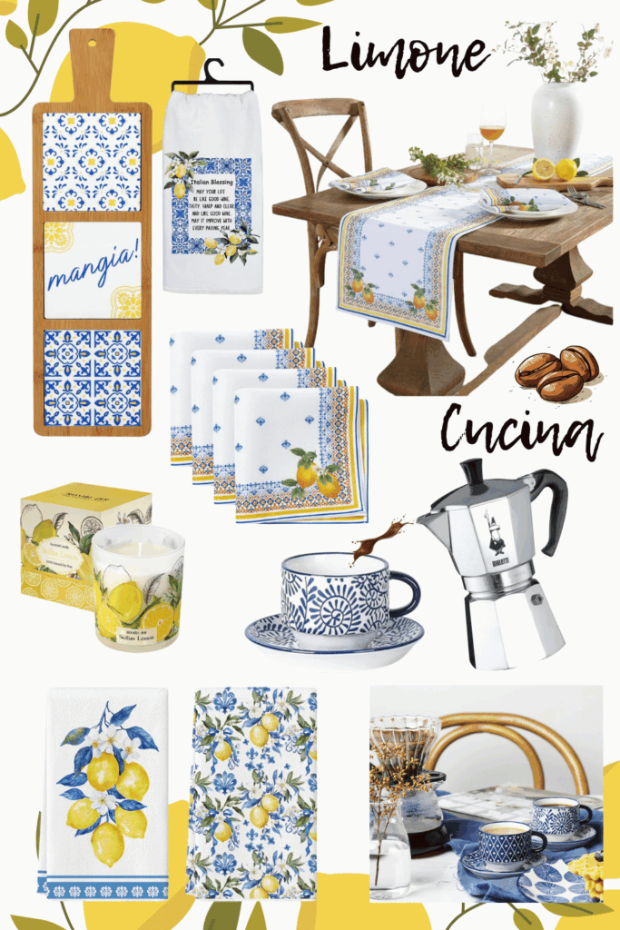 Lemon Kitchen home decor ideas inspired by a trip to Italy Limone Cucina