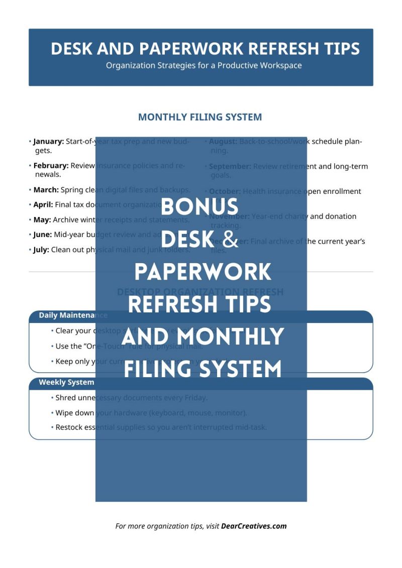 Spring Desk Refresh Digital Planner Template Bundle β Home Office Productivity Kit - Dear ...