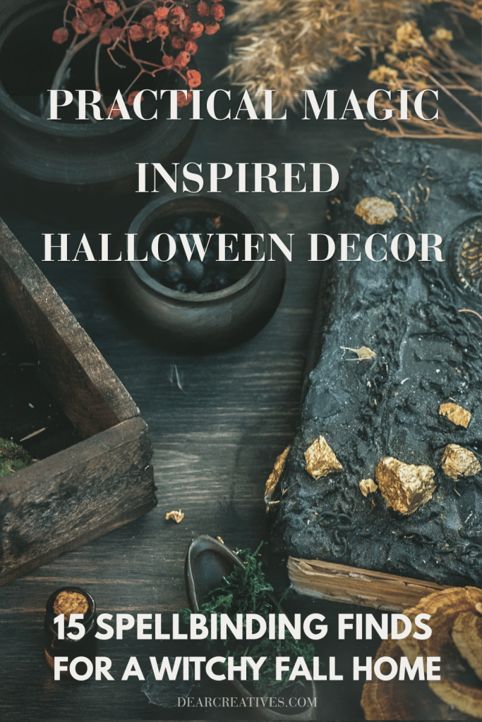 Practical Magic-inspired Halloween decor featuring 15 spellbinding finds for a witchy fall home.